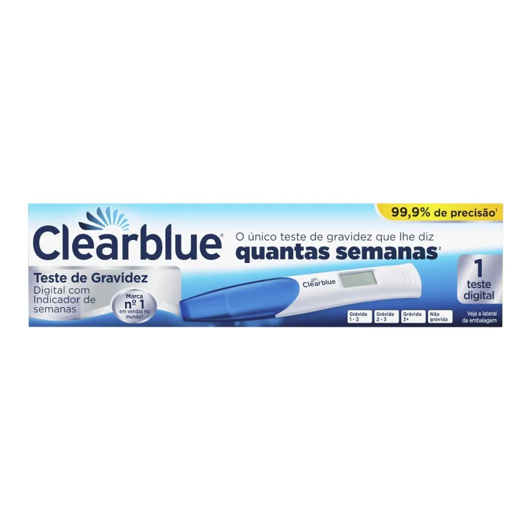 Teste De Gravidez Clearblue Digital Com 1 Unidade Com Indicador De Semanas Teste Rápido