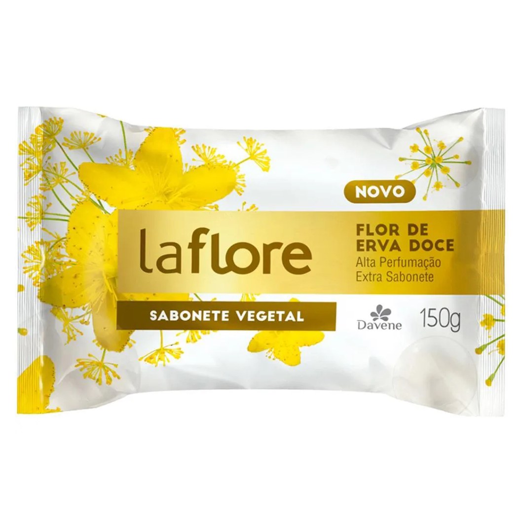 La Flore Sabonete Barra Vegetal Flor de Erva Doce 150g Davene