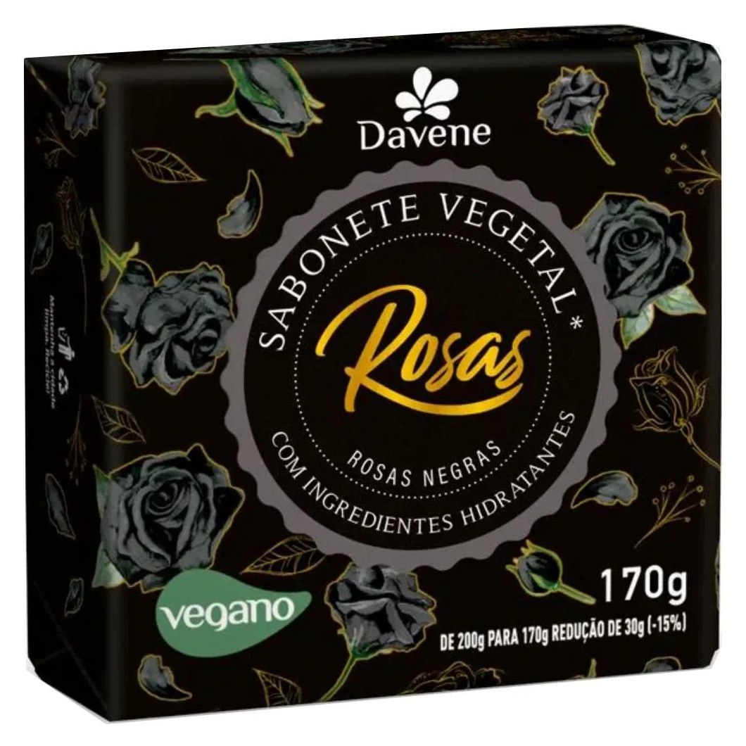Sabonete Vegetal Rosas Negras 170g Davene