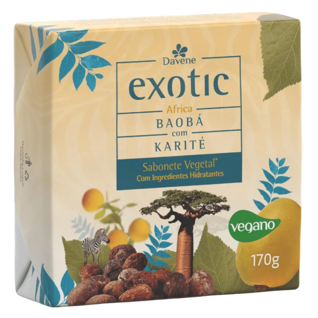Sabonete Vegetal Hidratante Africa Exotic 170g Davene