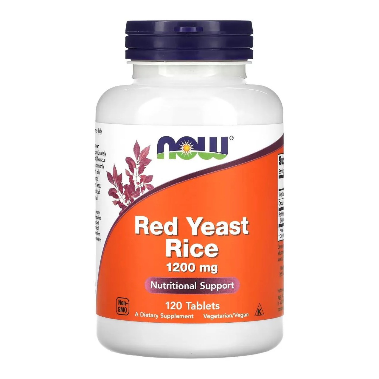 ARROZ DE LEVEDURA VERMELHA 1200MG 120 TABLETES – NOW FOODS