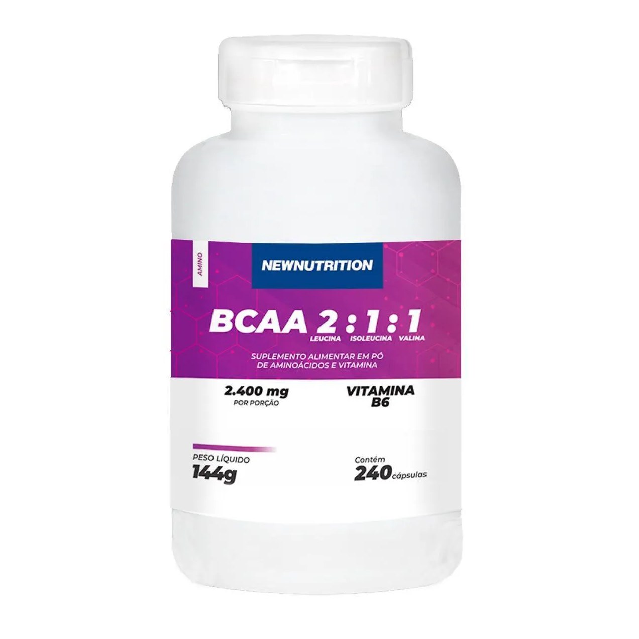 BCAA 2:1:1 2400mg Newnutrition 240 cápsulas