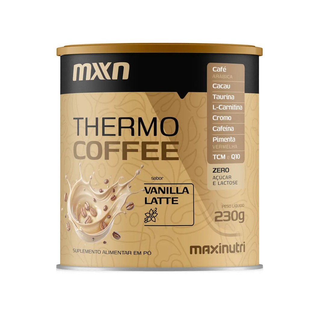 Suplemento Alimentar Thermo Coffeee Maxinutri Sabor Vanilla Latte 230gr