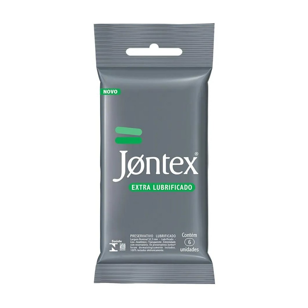Preservativo Camisinha Jontex Extra Lubrificado - 6 Unidades