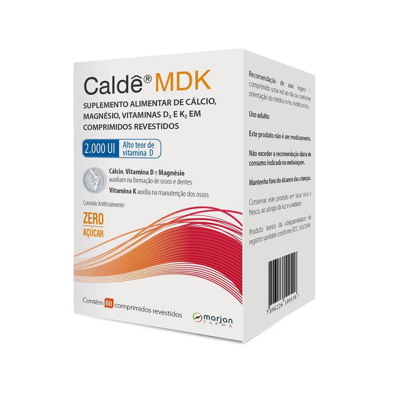 Cálcio Caldê MDK 2000UI 60 comprimidos