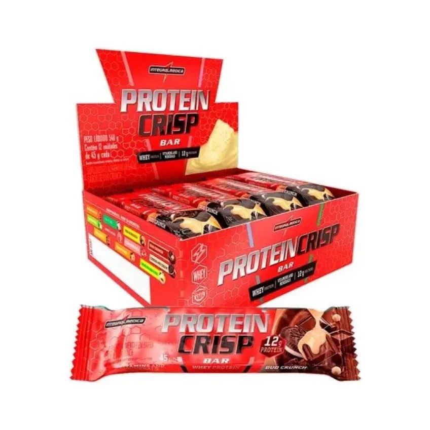Crisp Bar Caixa 12 unidades (540g) – Sabor: Duo Crunch