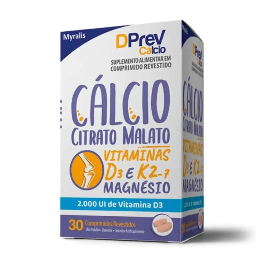 Dprev Cálcio 2.000Ui Suplemento Alimentar Myralis 30Cpr