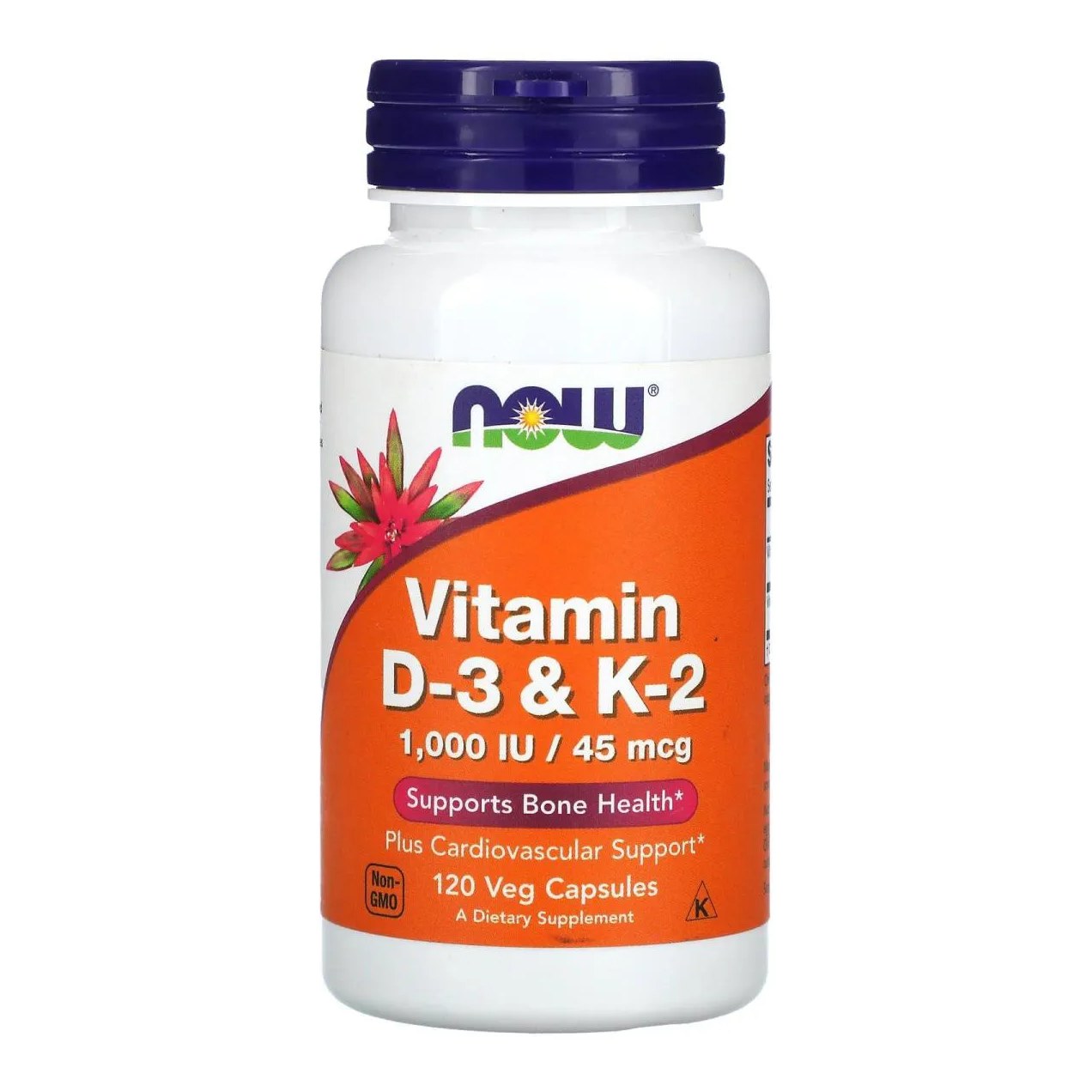 Vitamina D3 1.000 Ui + K2 45mcg – 120 Cápsulas Veganas – Now Foods