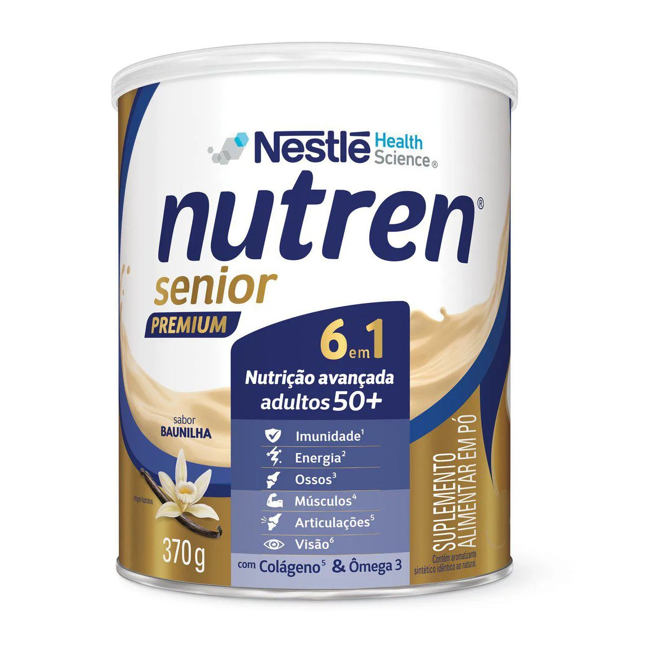 Suplemento Alimentar Nutren Senior Premium Sabor Baunilha 370g