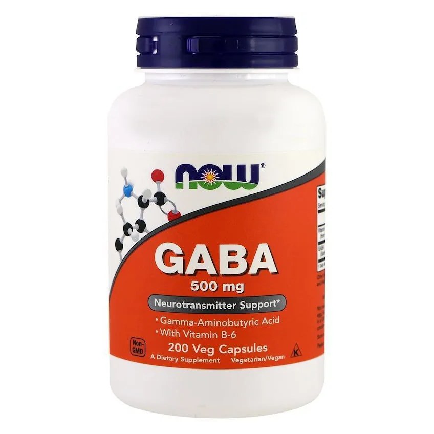 Gaba 500mg (200 Vcaps) Now Foods