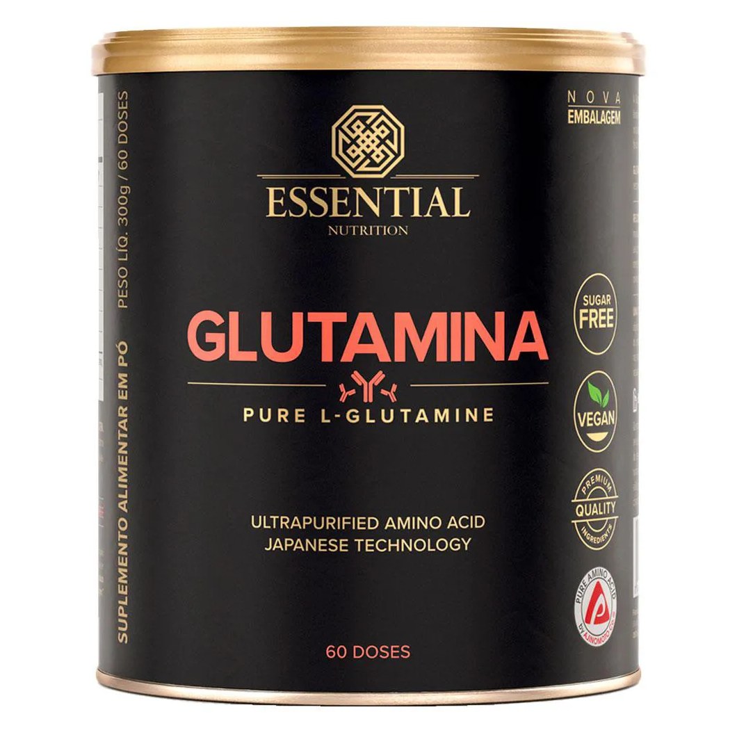 Glutamina 100% Pura – Lata 300g – Essential Nutrition