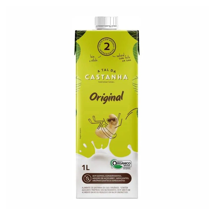 Kit 6x: leite vegetal original a tal da castanha 1l