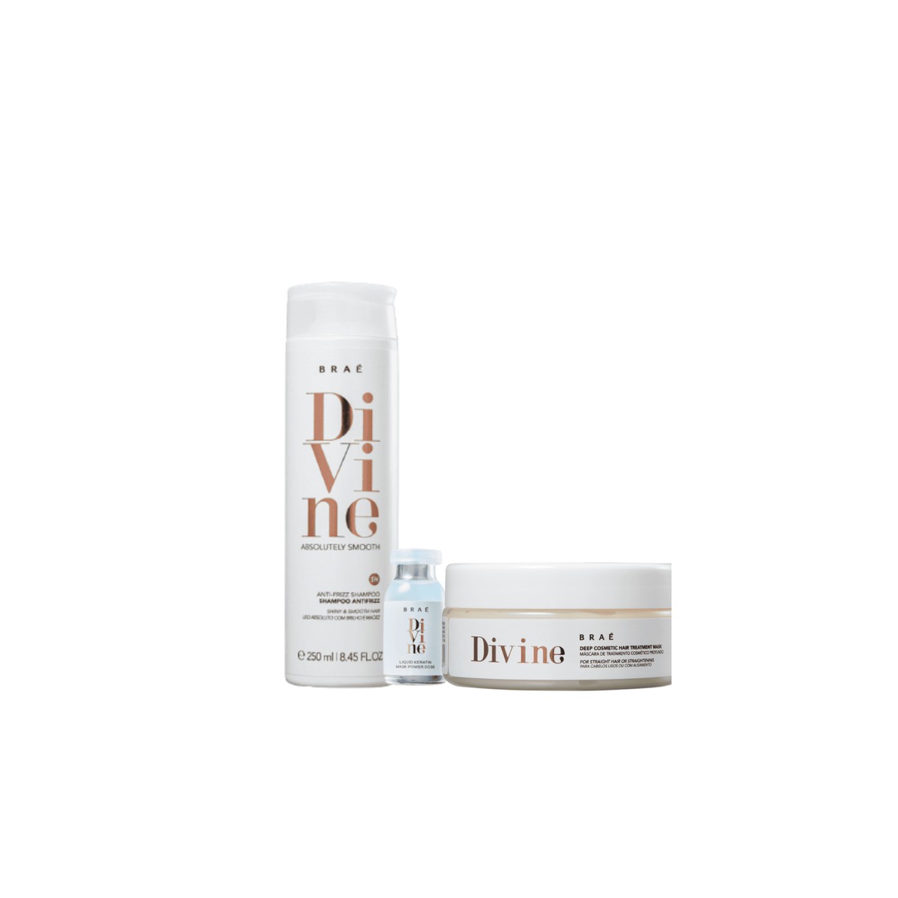 Kit Shampoo, Máscara e Ampola Divine – Braé