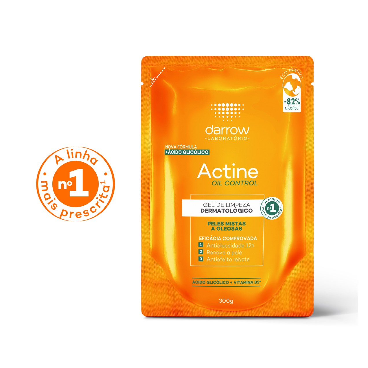 Gel de Limpeza Facial Darrow Actine Oil Control Peles Mistas a Oleosas 300g