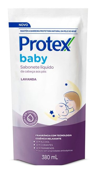 Sabonete Líquido Infantil Protex Baby Lavanda Refil 380ml