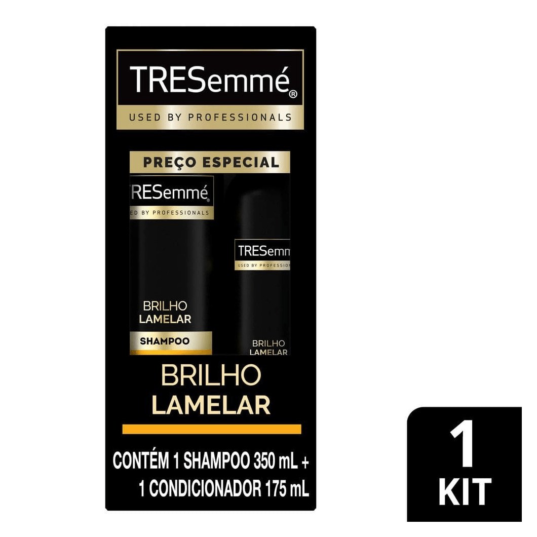 Kit Shampoo TRESemmé Brilho Lamelar 350ml 1 Unidade + Condicionador TRESemmé Brilho Lamelar 175ml 1 Unidade