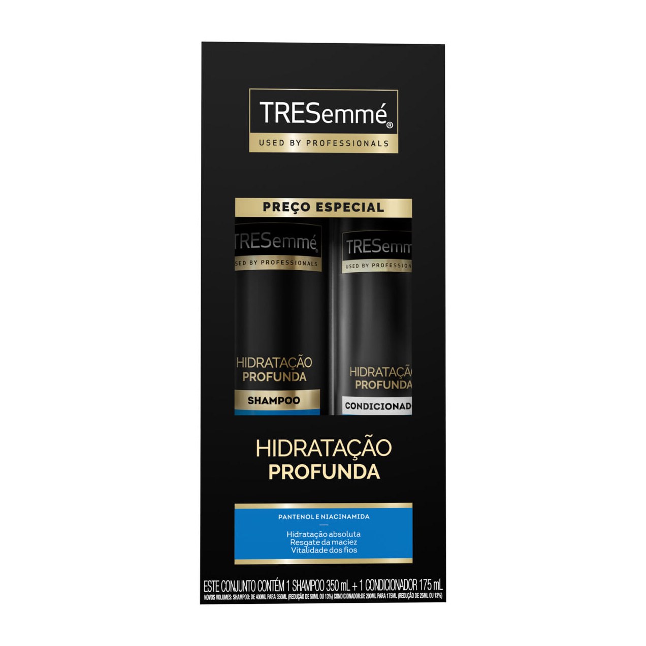 Kit Shampoo TRESemmé Hidratação Profunda 350ml 1 Unidade + Condicionador TRESemmé Hidratação Profunda 175ml 1 Unidade