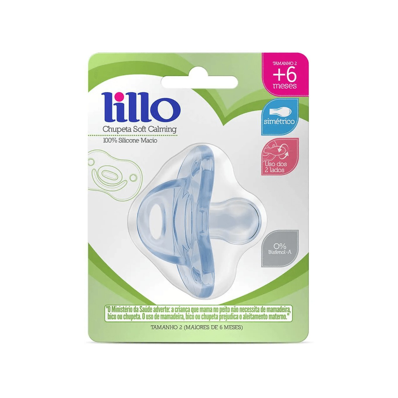Chup lillo soft Calming 100% silicone Tam2 - azul