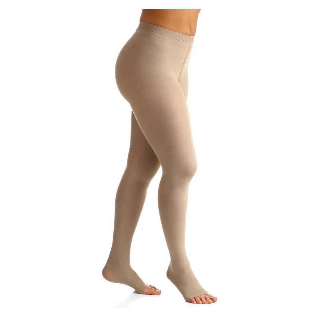 Meia-Calça Sigvaris Materna 30-40mmHg Aberta Bege - Tamanho G3