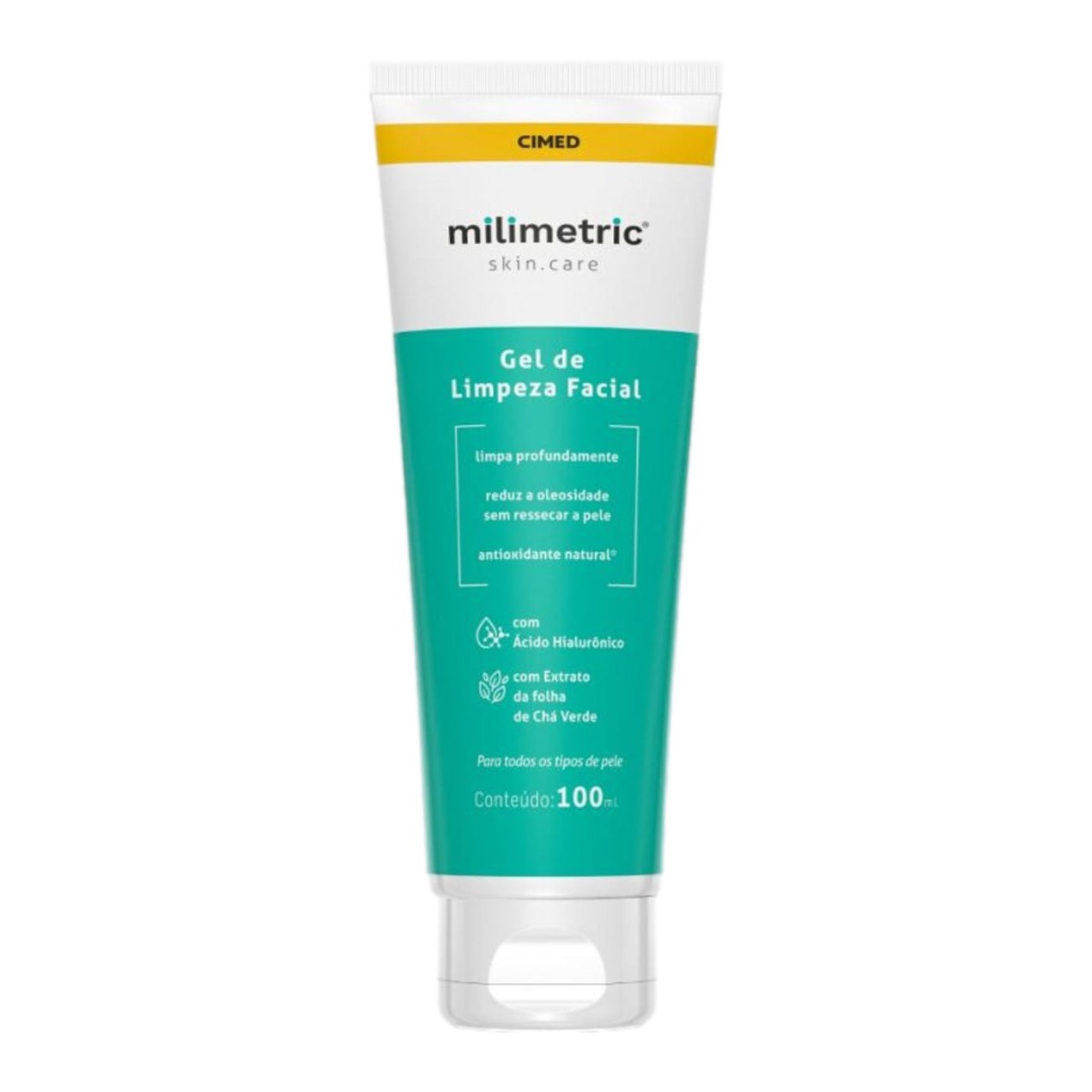 Gel de Limpeza Facial Milimetric com Ácido Hialurônico e Extrato de Chá Verde 100ml