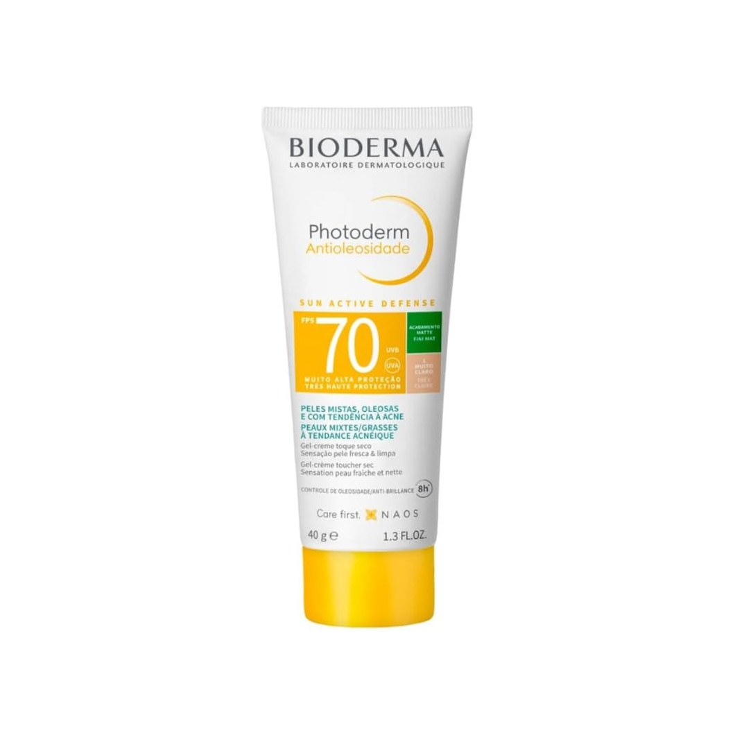 Protetor Solar Facial Bioderma Photoderm Antioleosidade FPS70 Cor 1.0 40g