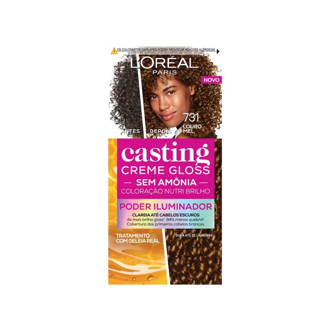 Tinta Casting Creme Gloss Loreal 731 Louro Mel Poder Iluminador