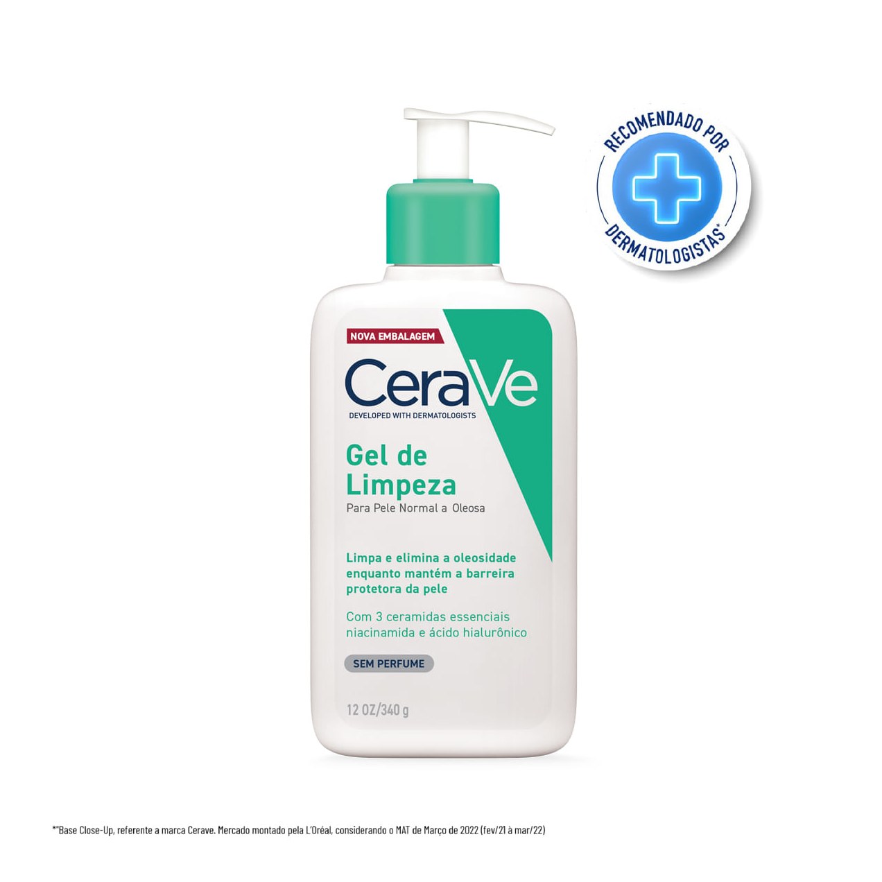 Gel de Limpeza Facial CeraVe Sem Fragrância 340g