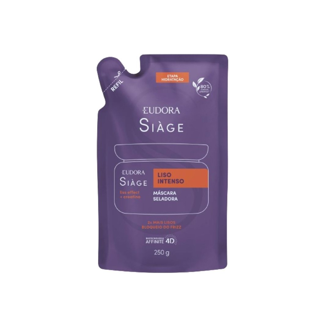 Máscara Capilar Eudora Siàge Liso Intenso Seladora Refil 250g