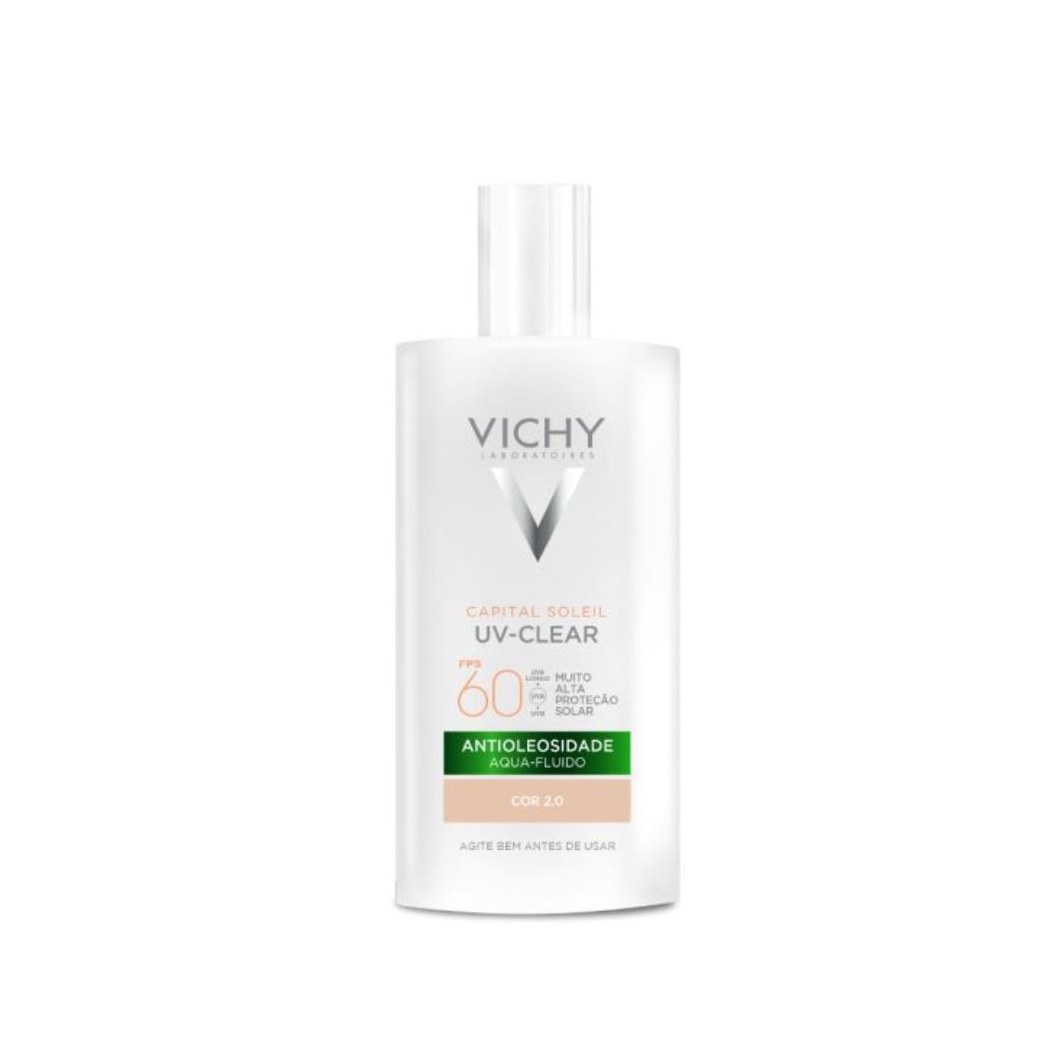 Protetor Solar Facial Vichy Capital Soleil UV-Clear FPS60 Antioleosidade Cor 2.0 40g
