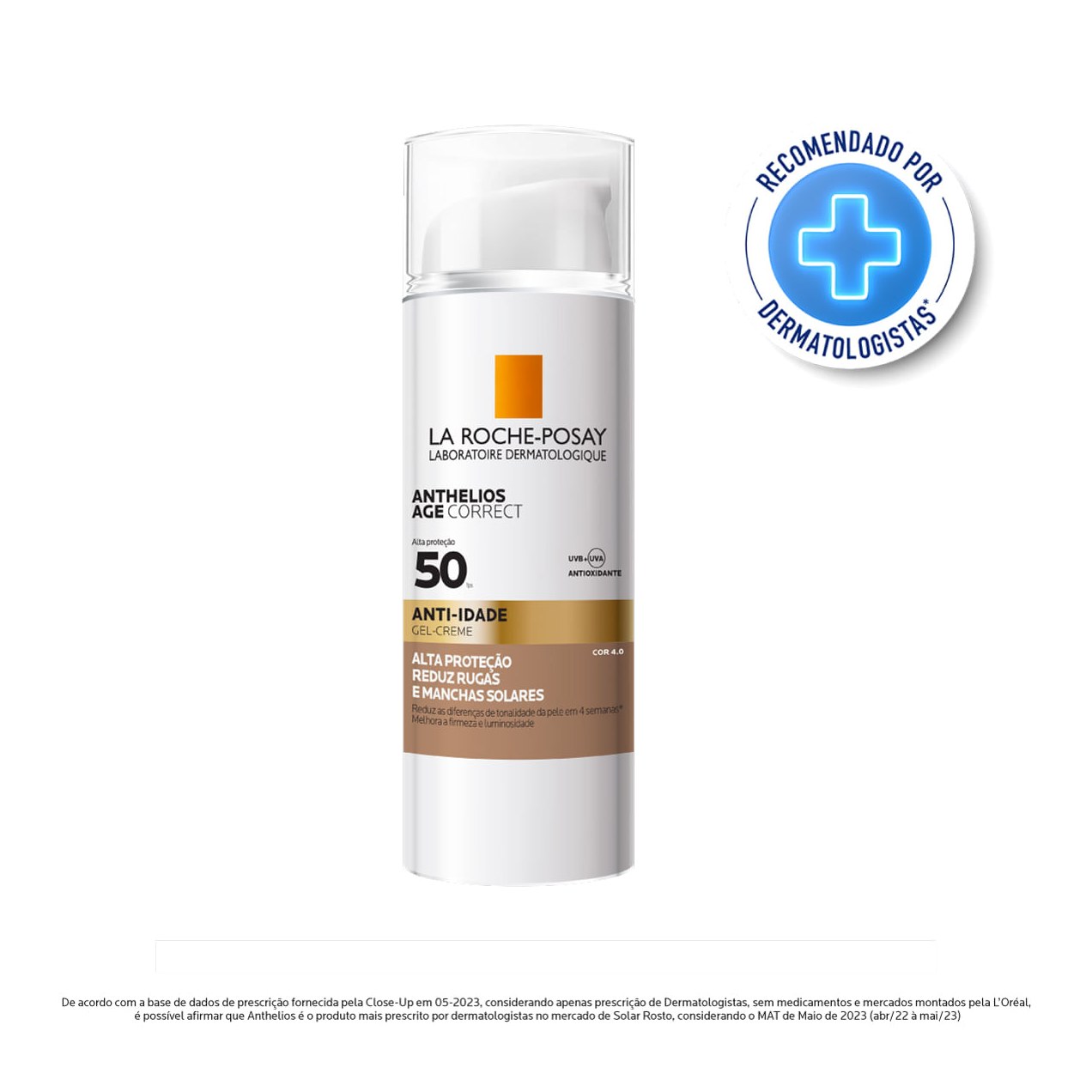 Protetor Solar Facial La Roche-Posay Anthelios Age Correct Anti-idade FPS50 Gel Creme Cor 4.0 50g