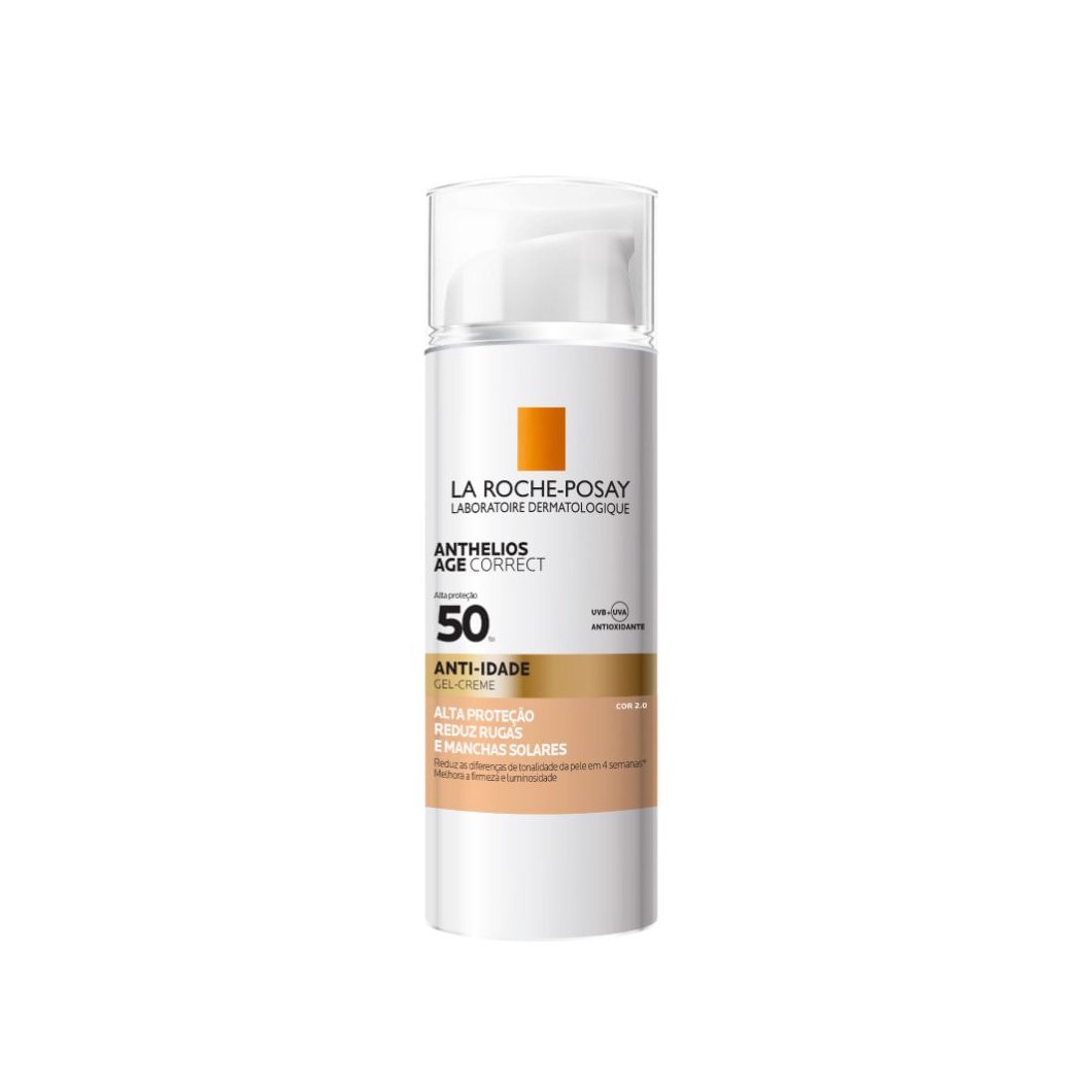 Protetor Solar Facial La Roche-Posay Anthelios Age Correct Anti-idade FPS50 Gel Creme Cor 2.0 50g