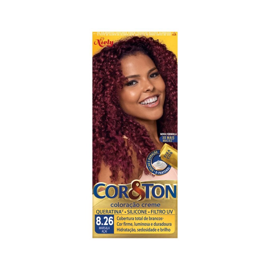 Tinta Niely Cor&Ton 8.26 Marsala Açaí