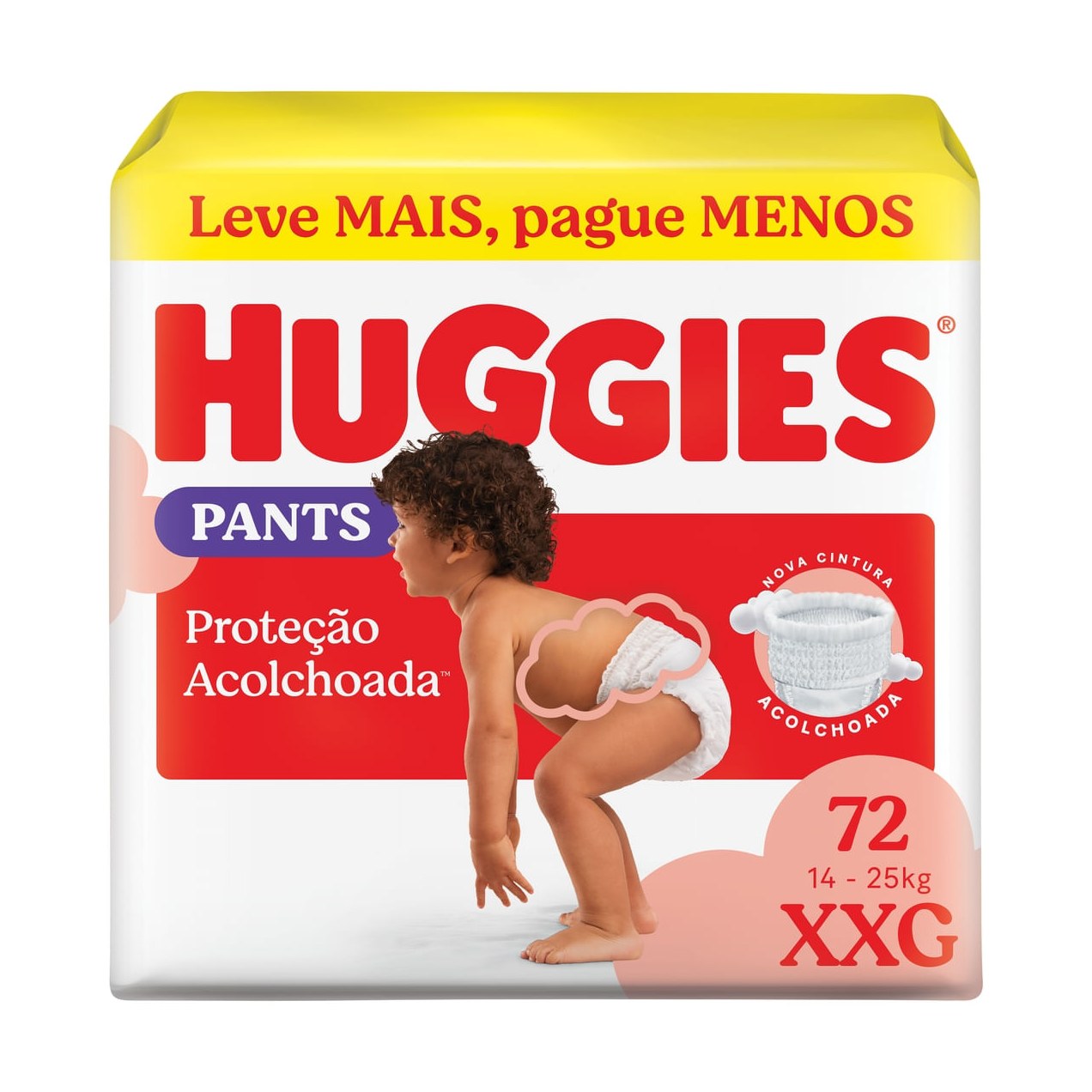 Fralda Pants Huggies Proteção Acolchoada XXG 72 Unidades
