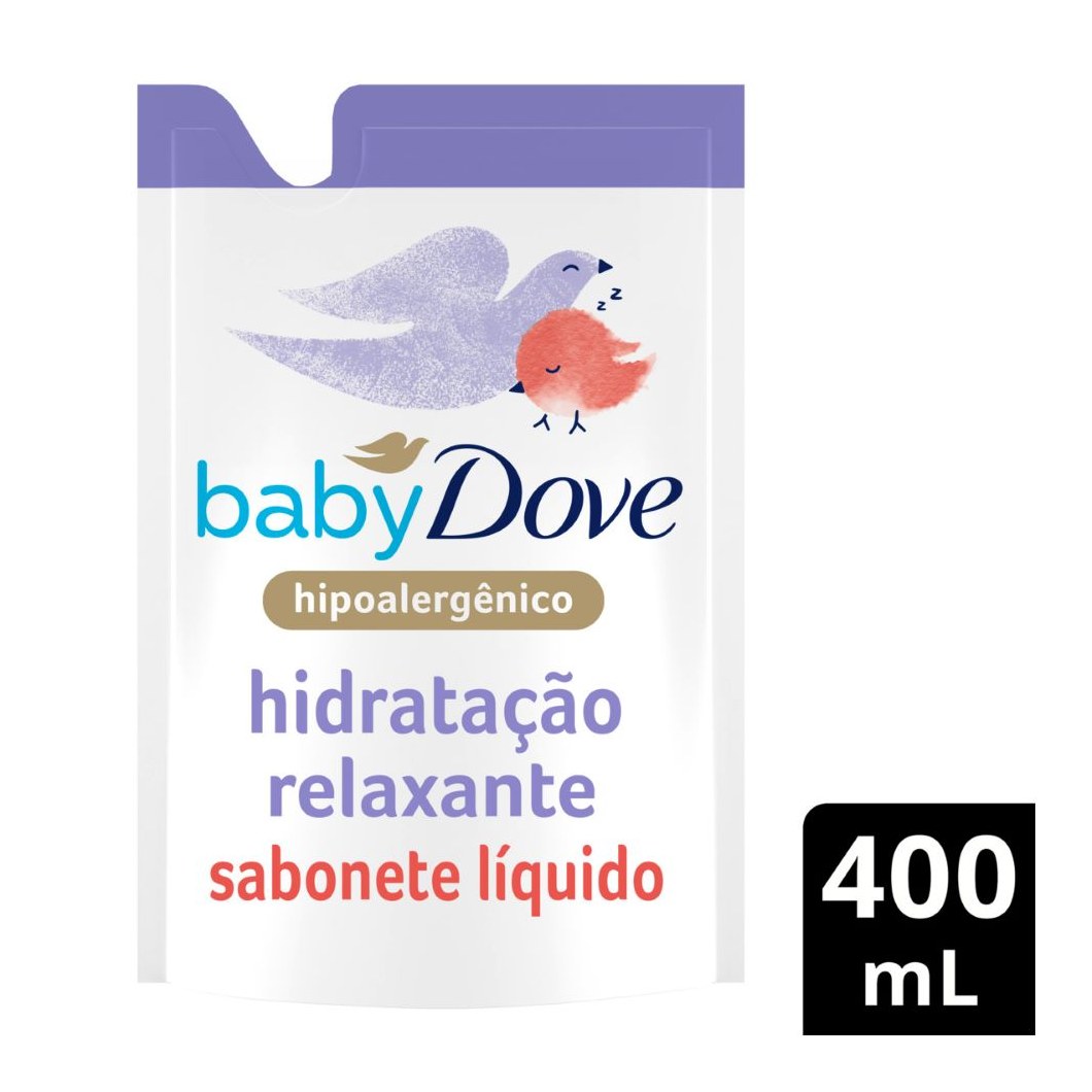 Sabonete Líquido Infantil Baby Dove Hidratação Glicerinada Relaxante Refil 400ml