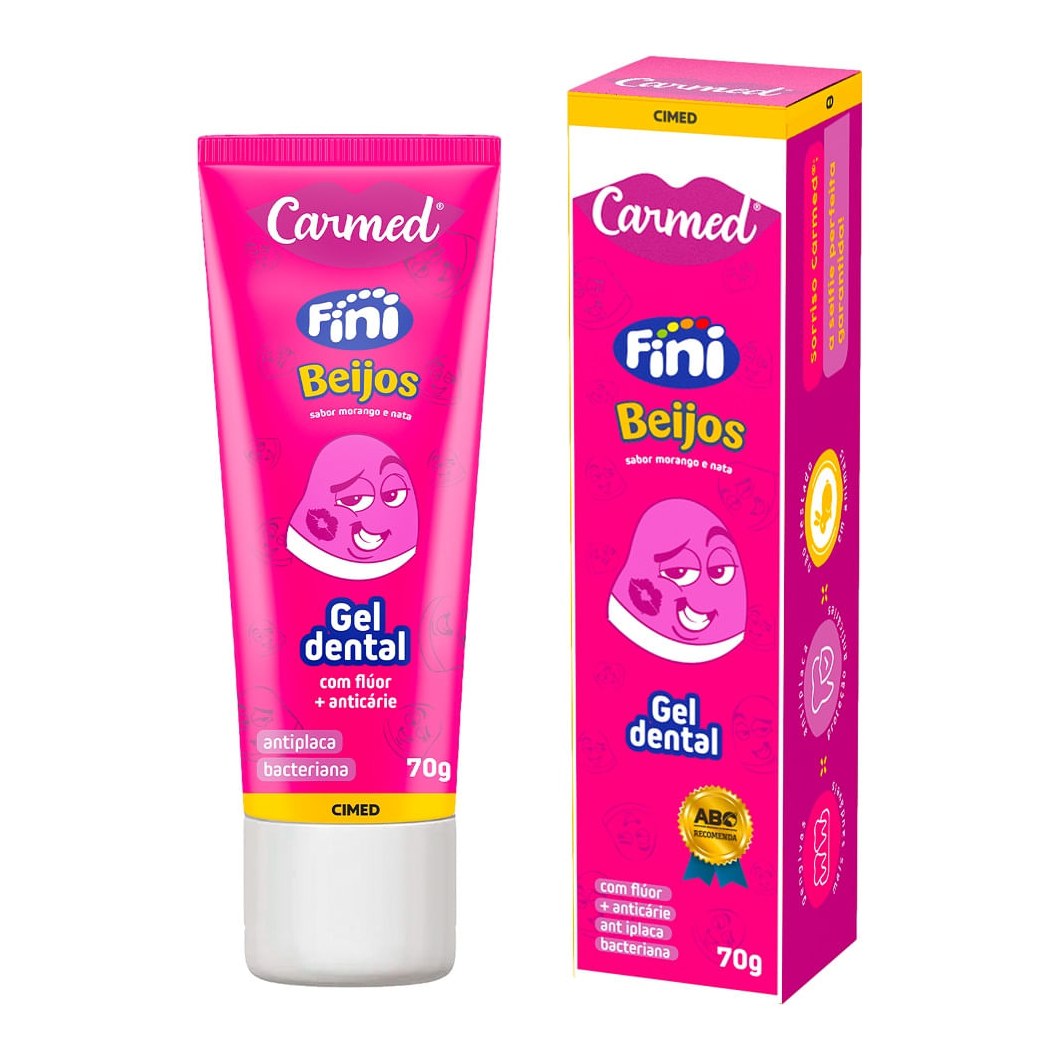 Gel Dental Carmed Fini Beijos Anticáries com Flúor 70g
