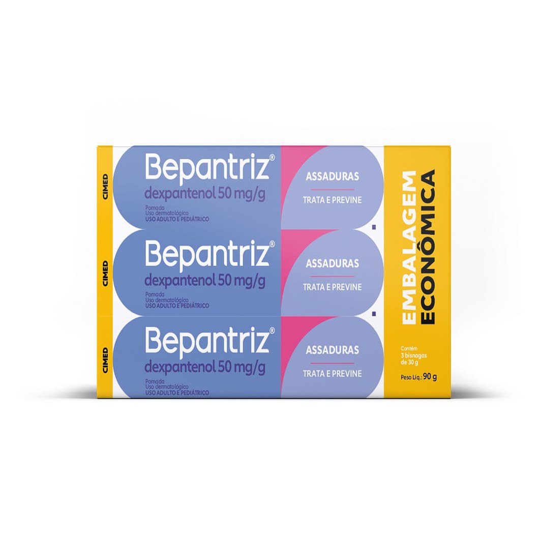 Kit Pomada para Assadura Bepantriz 30g 3 Unidades