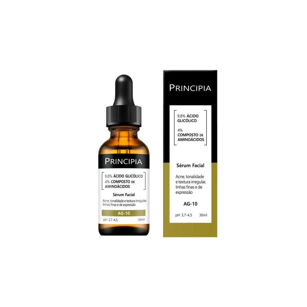 Sérum Facial Principia AG-10 com 9,8% Ácido Glicólico e 4% Aminoácidos 30ml