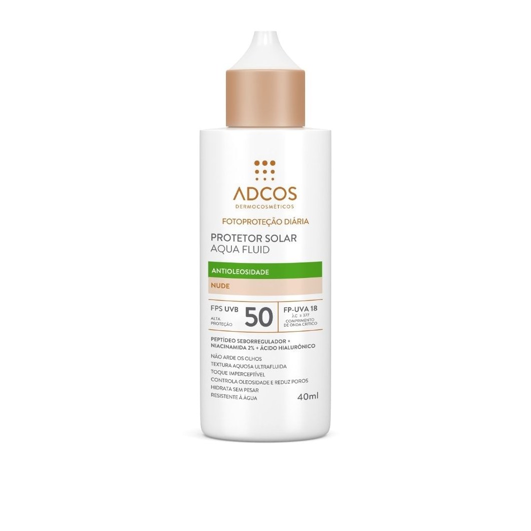 Protetor Solar Adcos Aqua Fluid Fps50 Nude 40ml
