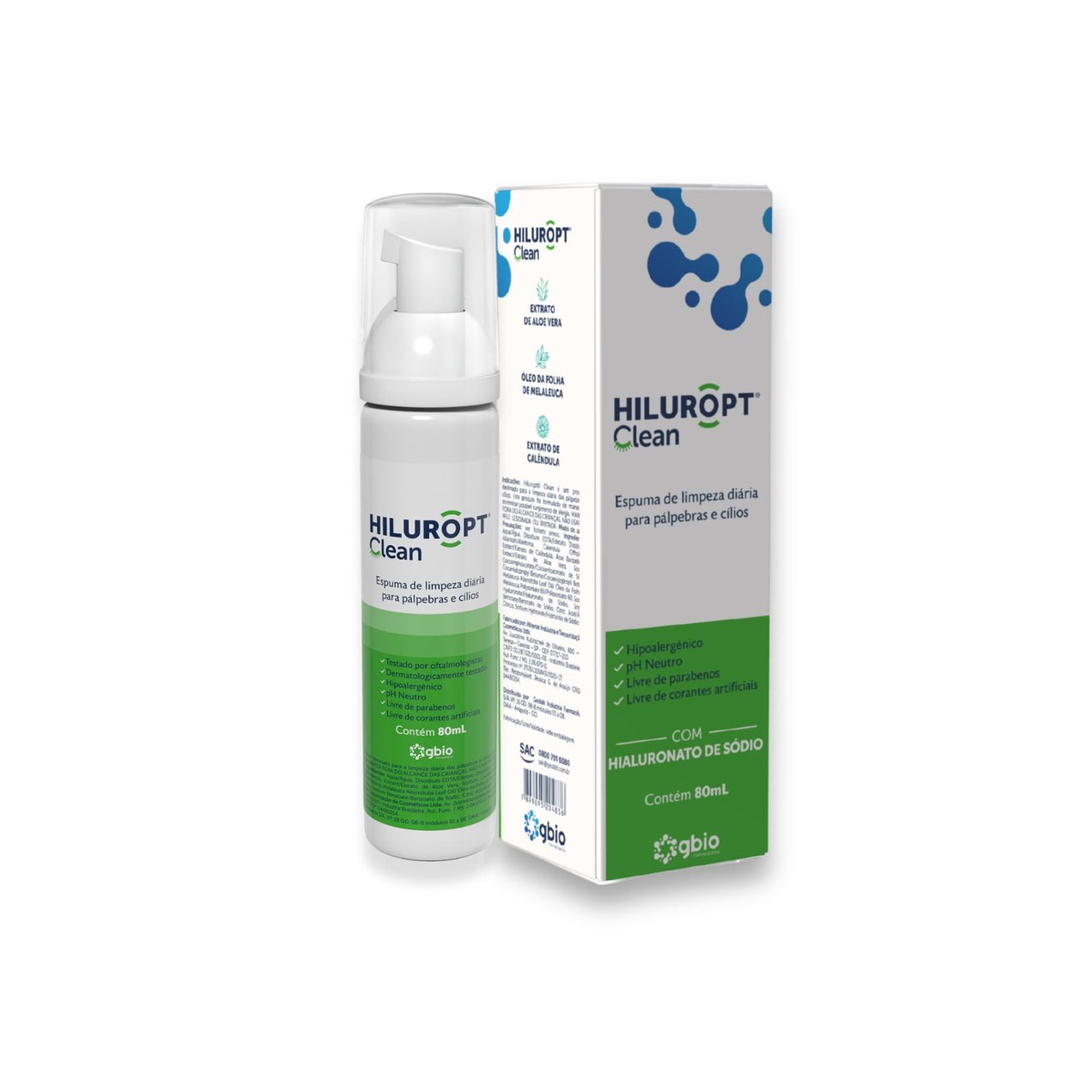 Hiluropt Clean Espuma De Limpeza Diária Frasco 80ml