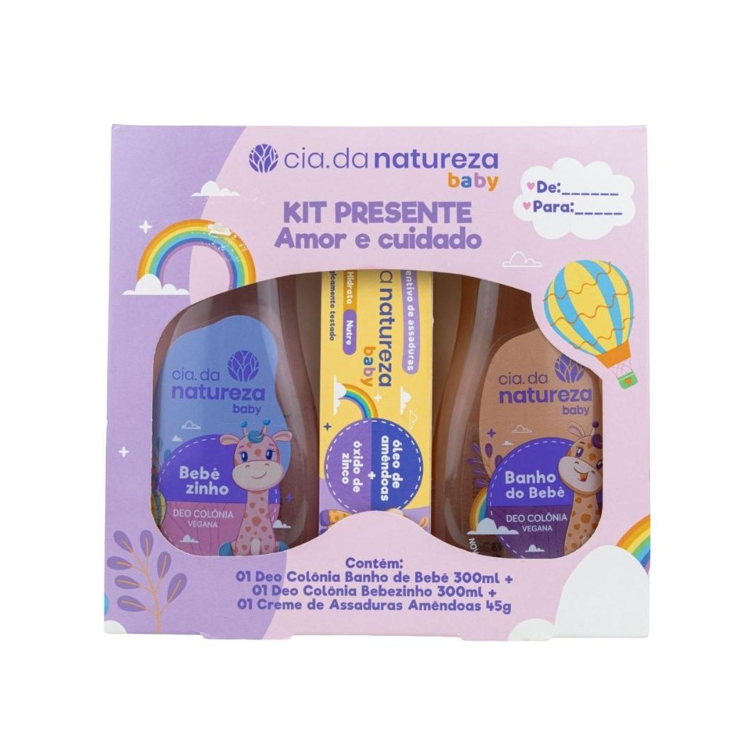 Cia da Natureza - Kit Presente Baby Amor e Cuidado - Kit Infantil