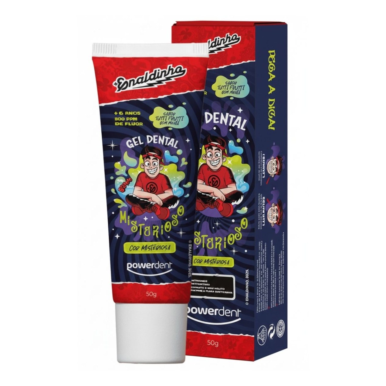 Gel Dental Infantil Powerdent Misterioso Enaldinho 50g