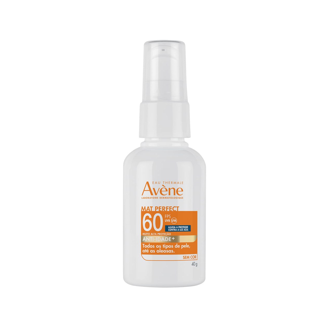 Protetor Solar Facial Avène Mat Perfect Sem Cor Thermale Anti-Idade Fps60 40g