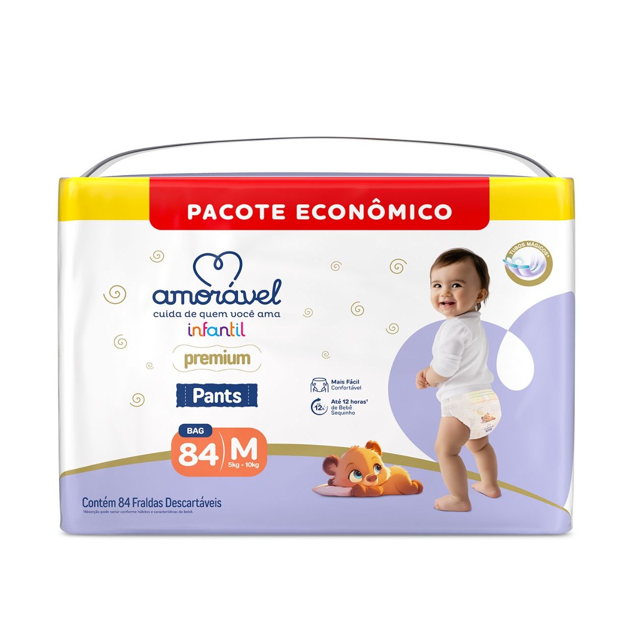 Fralda Amorável Pants Ultrapack M 84 Unidades