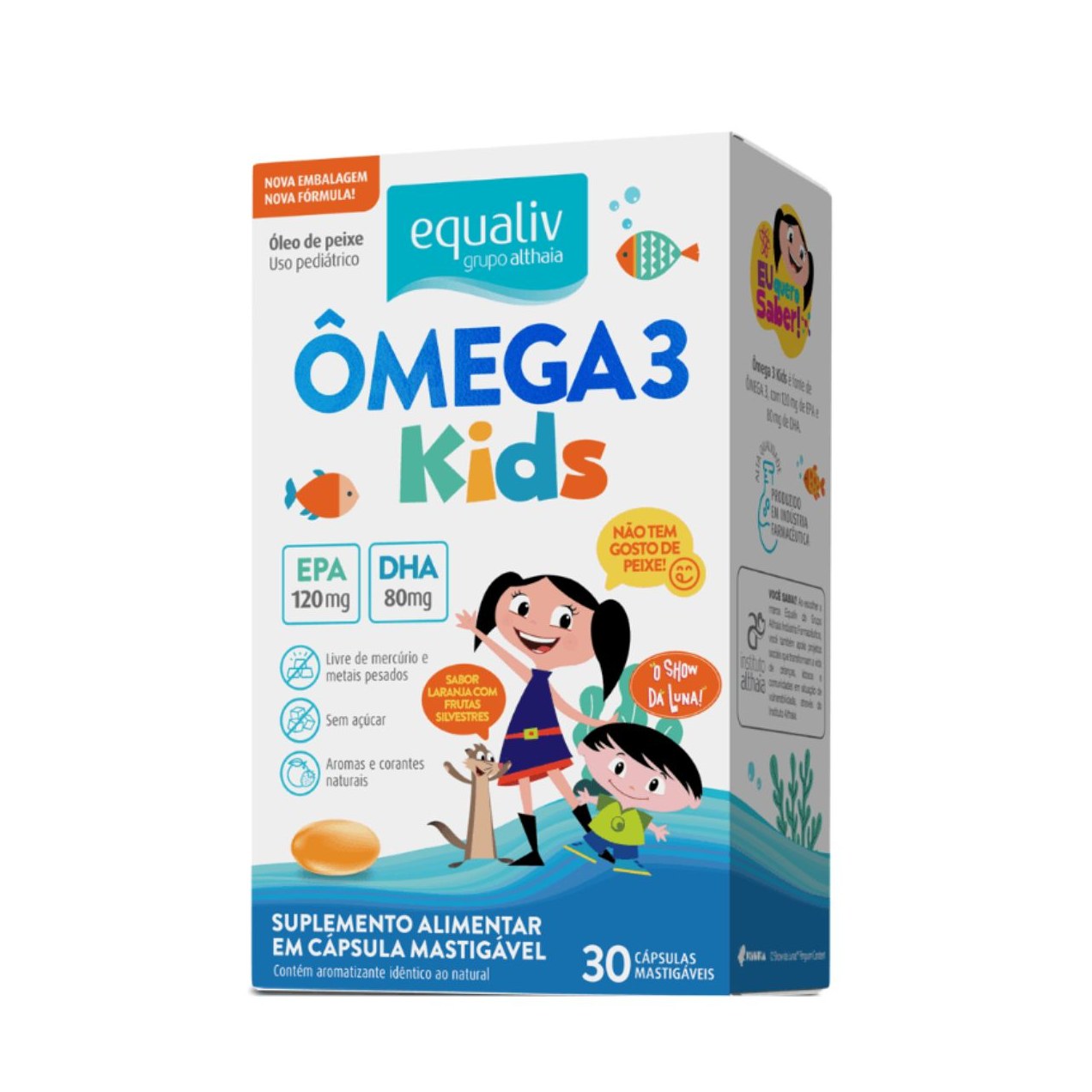 Suplemento Alimentar Equaliv Omega 3 Kids 30 Cápsulas Nova Formula