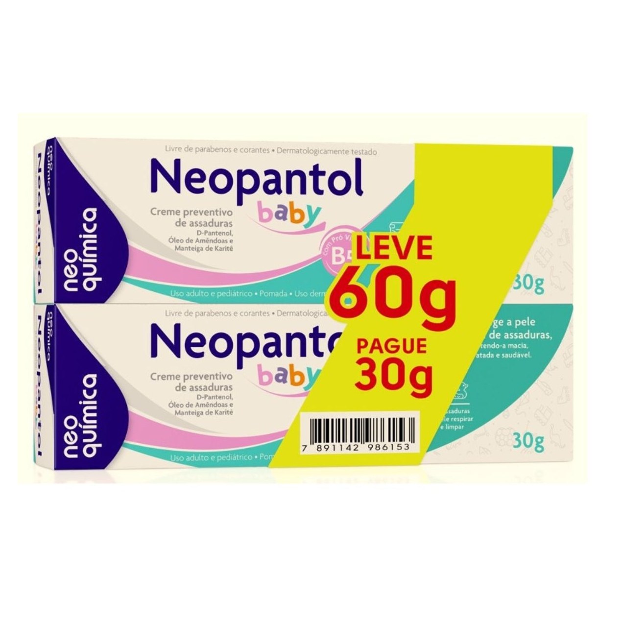 Kit Pomada Para Assadura Neopantol Baby 30g 2 Unidades