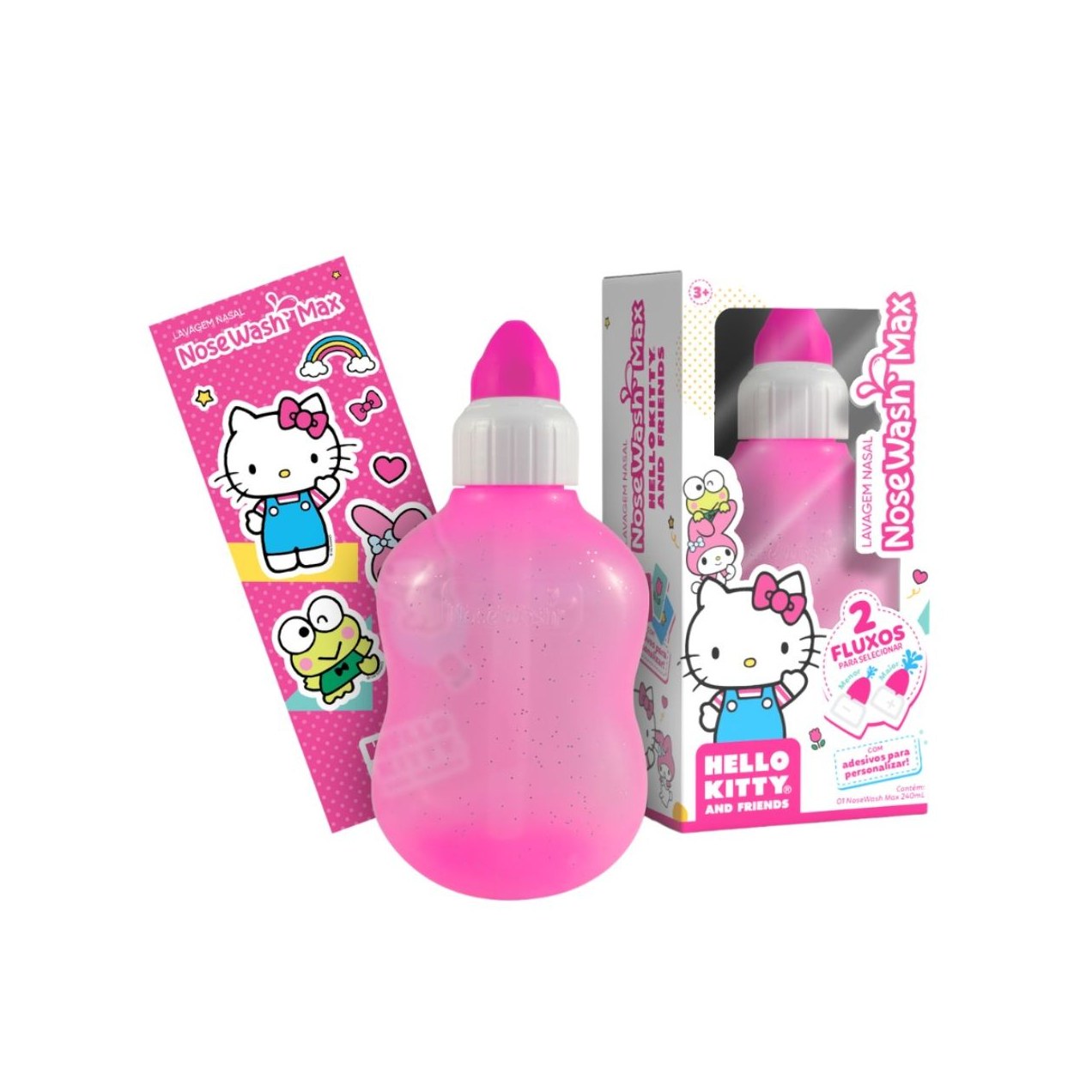 Dispositivo De Lavagem Nasal Nose Wash Max Infantil Hello Kitty 240 Ml