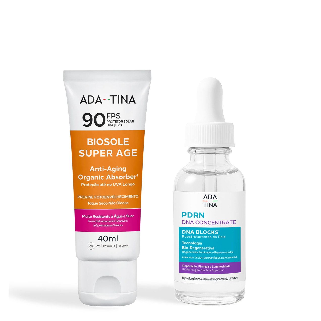 Kit Anti-Idade Manchas Solares Sérum PDRN e Protetor FPS 90