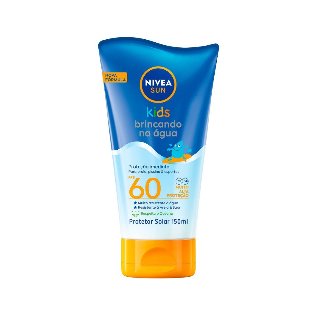 Protetor Solar Nivea Sun Kids Brincando na Água FPS60 150ml