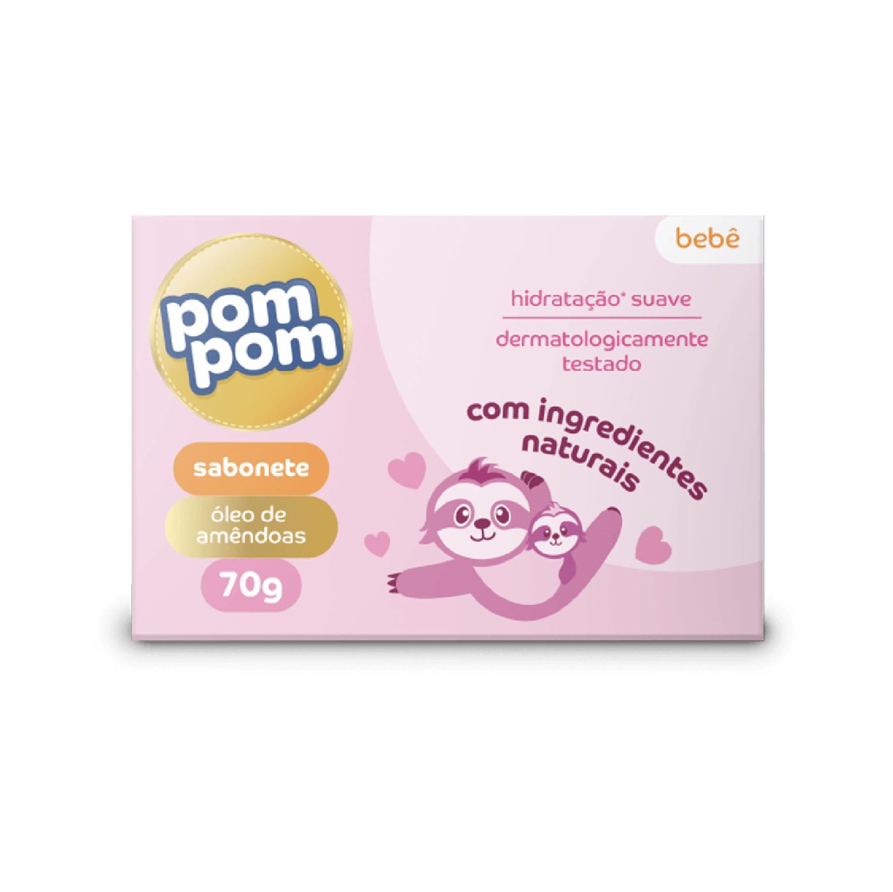Sabonete em Barra Infantil Pom Pom Óleo de Amêndoas 70g