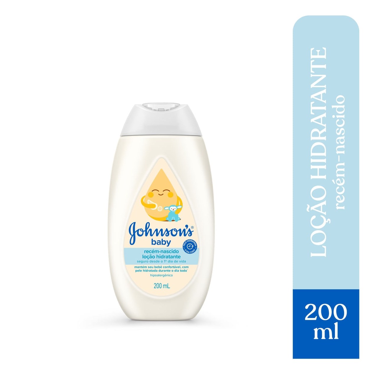 Loção Hidratante Infantil Johnson's Baby Recém-nascido Hipoalergênica 200ml